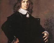 Portrait Of A Seated Man Holding A Hat - 弗朗斯·哈尔斯